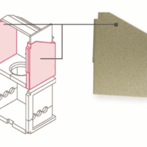 Vermiculite oberer Brennraum, oben links/rechts x5/x8 (Satz) (ET)